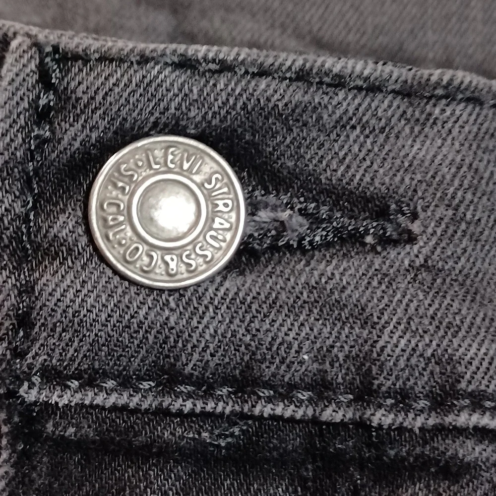 Levis 511 Slim Fit Jeans Mens 34x32‎ Faded Black Denim 04511-1507